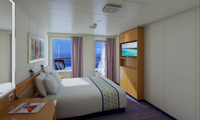Aft-View Extended Balcony Stateroom